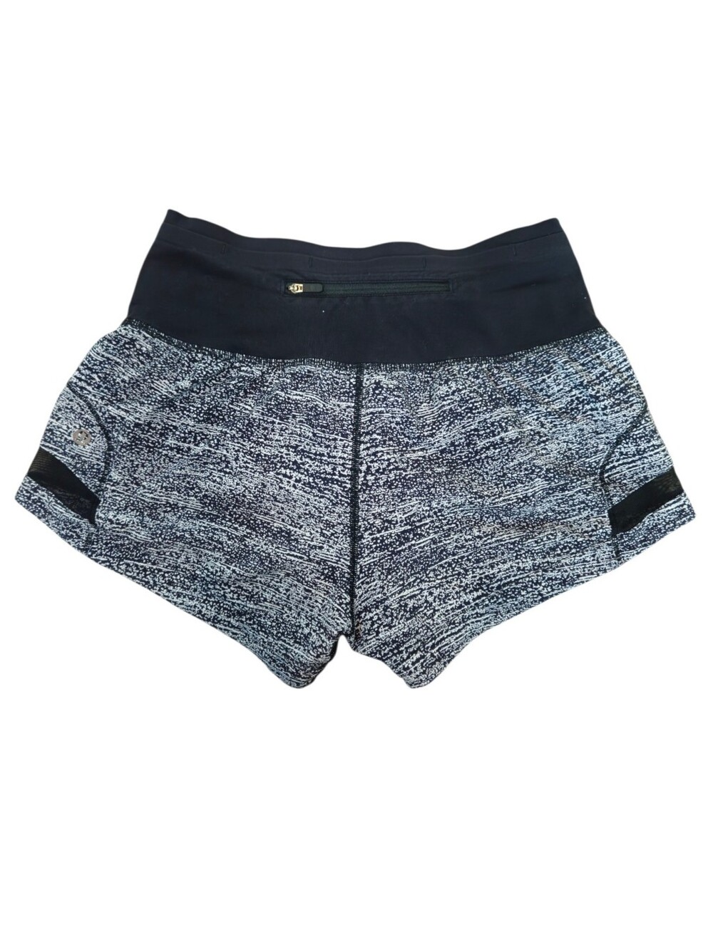 Lululemon Pace Perfect Short 3” Air Time White Black Black Size 4 - Picture 7 of 10